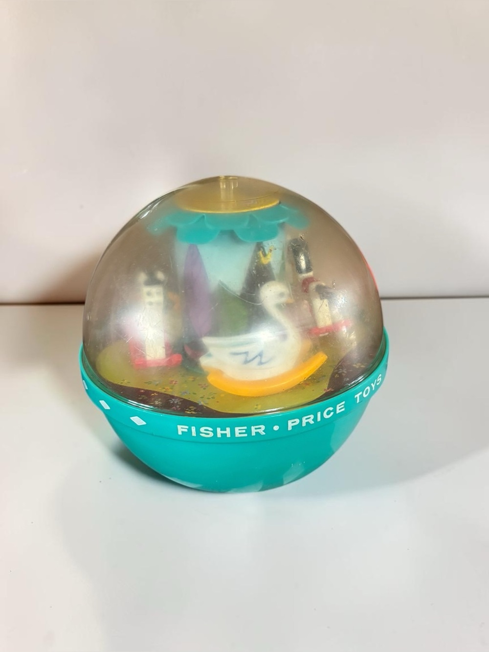 Vintage Fisher Price Roly Poly Chime Ball #165 1960s Musical Baby Toy